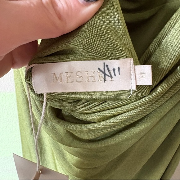 Meshki Green Sleeveless Cowl Neck Bodycon Maxi Dress - Picture 5 of 6